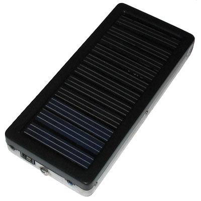 Solární nabíječka s akumulátorem kapesní černá